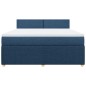 vidaXL Boxspringbett mit Matratze Blau 180x200 cm Stoff vidaXL Boxspringbett mit Matratze Blau 180x200 cm Stoff