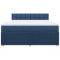 vidaXL Boxspringbett mit Matratze Blau 180x200 cm Stoff vidaXL Boxspringbett mit Matratze Blau 180x200 cm Stoff