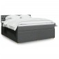 vidaXL Boxspringbett mit Matratze Dunkelgrau 180x200 cm Stoff vidaXL Boxspringbett mit Matratze Dunkelgrau 180x200 cm Stoff