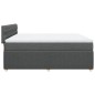 vidaXL Boxspringbett mit Matratze Dunkelgrau 180x200 cm Stoff vidaXL Boxspringbett mit Matratze Dunkelgrau 180x200 cm Stoff