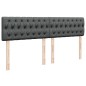 vidaXL Boxspringbett mit Matratze Dunkelgrau 180x200 cm Stoff vidaXL Boxspringbett mit Matratze Dunkelgrau 180x200 cm Stoff