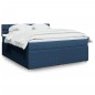 vidaXL Boxspringbett mit Matratze Blau 180x200 cm Stoff vidaXL Boxspringbett mit Matratze Blau 180x200 cm Stoff