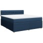 vidaXL Boxspringbett mit Matratze Blau 180x200 cm Stoff vidaXL Boxspringbett mit Matratze Blau 180x200 cm Stoff