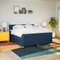 vidaXL Boxspringbett mit Matratze Blau 180x200 cm Stoff vidaXL Boxspringbett mit Matratze Blau 180x200 cm Stoff