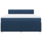 vidaXL Boxspringbett mit Matratze Blau 180x200 cm Stoff vidaXL Boxspringbett mit Matratze Blau 180x200 cm Stoff