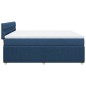 vidaXL Boxspringbett mit Matratze Blau 180x200 cm Stoff vidaXL Boxspringbett mit Matratze Blau 180x200 cm Stoff