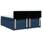 vidaXL Boxspringbett mit Matratze Blau 180x200 cm Stoff vidaXL Boxspringbett mit Matratze Blau 180x200 cm Stoff