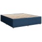 vidaXL Boxspringbett mit Matratze Blau 180x200 cm Stoff vidaXL Boxspringbett mit Matratze Blau 180x200 cm Stoff