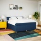 vidaXL Boxspringbett mit Matratze Blau 180x200 cm Stoff vidaXL Boxspringbett mit Matratze Blau 180x200 cm Stoff