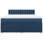vidaXL Boxspringbett mit Matratze Blau 180x200 cm Stoff vidaXL Boxspringbett mit Matratze Blau 180x200 cm Stoff