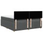 vidaXL Boxspringbett mit Matratze Dunkelgrau 200x200 cm Stoff vidaXL Boxspringbett mit Matratze Dunkelgrau 200x200 cm Stoff