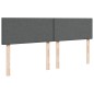 vidaXL Boxspringbett mit Matratze Dunkelgrau 200x200 cm Stoff vidaXL Boxspringbett mit Matratze Dunkelgrau 200x200 cm Stoff