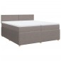 vidaXL Boxspringbett mit Matratze Taupe 200x200 cm Stoff vidaXL Boxspringbett mit Matratze Taupe 200x200 cm Stoff
