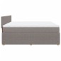 vidaXL Boxspringbett mit Matratze Taupe 200x200 cm Stoff vidaXL Boxspringbett mit Matratze Taupe 200x200 cm Stoff