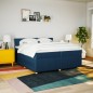 vidaXL Boxspringbett mit Matratze Blau 200x200 cm Stoff vidaXL Boxspringbett mit Matratze Blau 200x200 cm Stoff