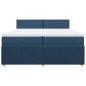 vidaXL Boxspringbett mit Matratze Blau 200x200 cm Stoff vidaXL Boxspringbett mit Matratze Blau 200x200 cm Stoff