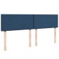 vidaXL Boxspringbett mit Matratze Blau 200x200 cm Stoff vidaXL Boxspringbett mit Matratze Blau 200x200 cm Stoff