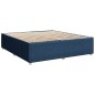 vidaXL Boxspringbett mit Matratze Blau 200x200 cm Stoff vidaXL Boxspringbett mit Matratze Blau 200x200 cm Stoff
