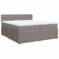 vidaXL Boxspringbett mit Matratze Taupe 200x200 cm Stoff vidaXL Boxspringbett mit Matratze Taupe 200x200 cm Stoff