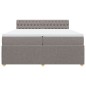vidaXL Boxspringbett mit Matratze Taupe 200x200 cm Stoff vidaXL Boxspringbett mit Matratze Taupe 200x200 cm Stoff