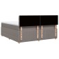 vidaXL Boxspringbett mit Matratze Taupe 200x200 cm Stoff vidaXL Boxspringbett mit Matratze Taupe 200x200 cm Stoff