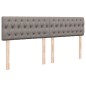 vidaXL Boxspringbett mit Matratze Taupe 200x200 cm Stoff vidaXL Boxspringbett mit Matratze Taupe 200x200 cm Stoff