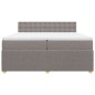 vidaXL Boxspringbett mit Matratze Taupe 200x200 cm Stoff vidaXL Boxspringbett mit Matratze Taupe 200x200 cm Stoff