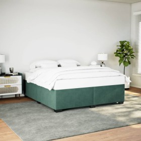 vidaXL Bettgestell Dunkelgrün 180x200 cm Samt
