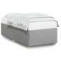 vidaXL Bettgestell ohne Matratze Hellgrau 100x200 cm Stoff vidaXL Bettgestell ohne Matratze Hellgrau 100x200 cm Stoff
