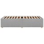 vidaXL Bettgestell ohne Matratze Hellgrau 100x200 cm Stoff vidaXL Bettgestell ohne Matratze Hellgrau 100x200 cm Stoff