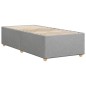 vidaXL Bettgestell ohne Matratze Hellgrau 100x200 cm Stoff vidaXL Bettgestell ohne Matratze Hellgrau 100x200 cm Stoff