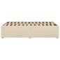 vidaXL Bettgestell Creme 120x190 cm Stoff vidaXL Bettgestell Creme 120x190 cm Stoff