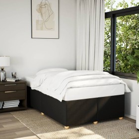 vidaXL Bettgestell Schwarz 120x190 cm Stoff