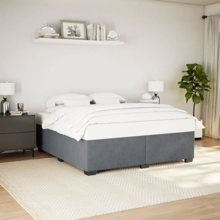 vidaXL Bettgestell Dunkelgrau 180×200 cm Samt