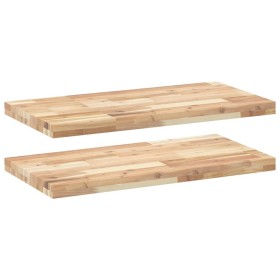 vidaXL Schweberegale 2 Stk. 60x40x4 cm Massivholz Akazie Unbehandelt
