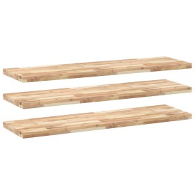 vidaXL Schweberegale 3 Stk. 160x40x4 cm Massivholz Akazie Unbehandelt