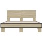 vidaXL Bettgestell Sonoma-Eiche 120x200 cm Holzwerkstoff und Metall vidaXL Bettgestell Sonoma-Eiche 120x200 cm Holzwerkstoff und Metall