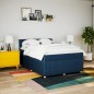 vidaXL Boxspringbett mit Matratze Blau 140x200 cm Stoff vidaXL Boxspringbett mit Matratze Blau 140x200 cm Stoff