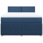 vidaXL Boxspringbett mit Matratze Blau 140x200 cm Stoff vidaXL Boxspringbett mit Matratze Blau 140x200 cm Stoff