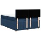 vidaXL Boxspringbett mit Matratze Blau 140x200 cm Stoff vidaXL Boxspringbett mit Matratze Blau 140x200 cm Stoff