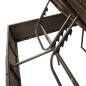 vidaXL Doppel-Sonnenliege mit Dach und Vorhängen Braun Poly Rattan vidaXL Doppel-Sonnenliege mit Dach und Vorhängen Braun Poly Rattan