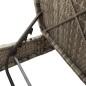 vidaXL Doppel-Sonnenliege mit Kissen Grau Poly Rattan vidaXL Doppel-Sonnenliege mit Kissen Grau Poly Rattan