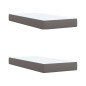 vidaXL Boxspringbett mit Matratze Grau 200x200 cm Kunstleder vidaXL Boxspringbett mit Matratze Grau 200x200 cm Kunstleder