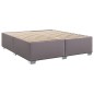 vidaXL Boxspringbett mit Matratze Grau 200x200 cm Kunstleder vidaXL Boxspringbett mit Matratze Grau 200x200 cm Kunstleder