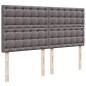 vidaXL Boxspringbett mit Matratze Grau 200x200 cm Kunstleder vidaXL Boxspringbett mit Matratze Grau 200x200 cm Kunstleder