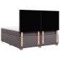vidaXL Boxspringbett mit Matratze Grau 200x200 cm Kunstleder vidaXL Boxspringbett mit Matratze Grau 200x200 cm Kunstleder