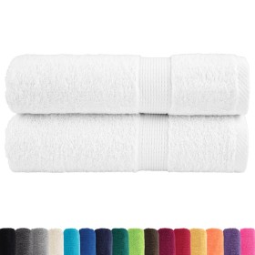 vidaXL Premium-Handtücher SOLUND 2 Stk. Weiß 50x100cm 600 g/m²