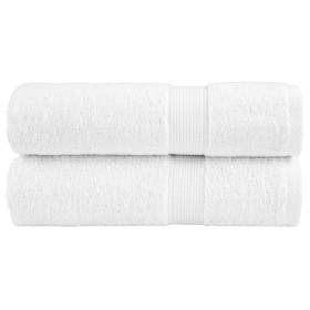 vidaXL Premium-Badetücher SOLUND 2 Stk. Weiß 100x150 cm 600 g/m²