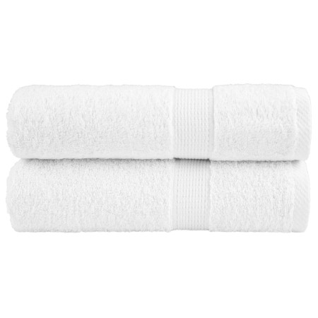 vidaXL Premium-Badetücher SOLUND 2 Stk. Weiß 100x150 cm 600 g/m²