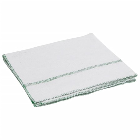 vidaXL Bodentücher 10 Stk. Weiß mit Grünen Gestreift 50x60 cm